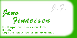 jeno findeisen business card